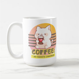 Caneca De Café gato com uma citação de café cardíaco