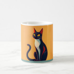 Caneca De Café Gato Curioso