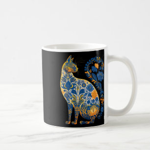 Caneca De Café Gato da Ucrânia Floral Retro Bandeira Ucraniana E 