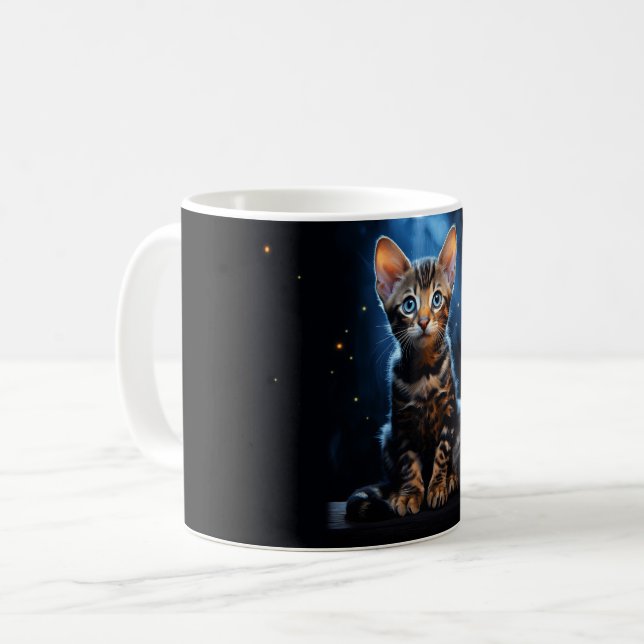 Caneca De Café Gato de Bengala (Frente Esquerda)