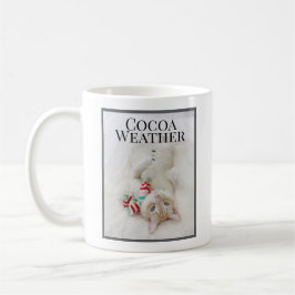 Caneca De Café Gato De Cacau, Bonito, Neve, Em Scarf