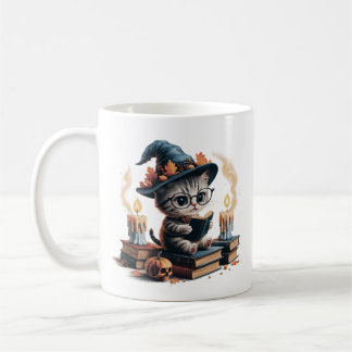 Caneca De Café Gato de Cartoon Vintage: Gótico, Víblias Halloween