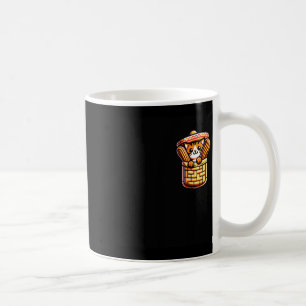 Caneca De Café Gato de Churros de Sombrero Engraçado Bolsa Cinco