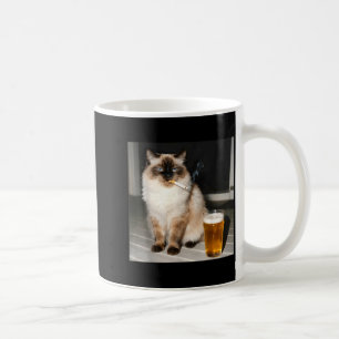 Caneca De Café Gato de Cigarro Gato Ragdoll Engraçado Kitten Fuma