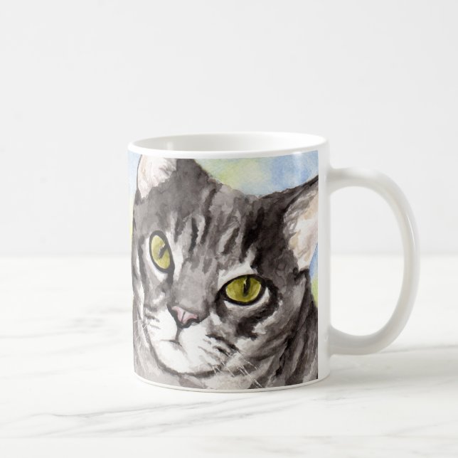 Caneca De Café Gato de cinza (Direita)