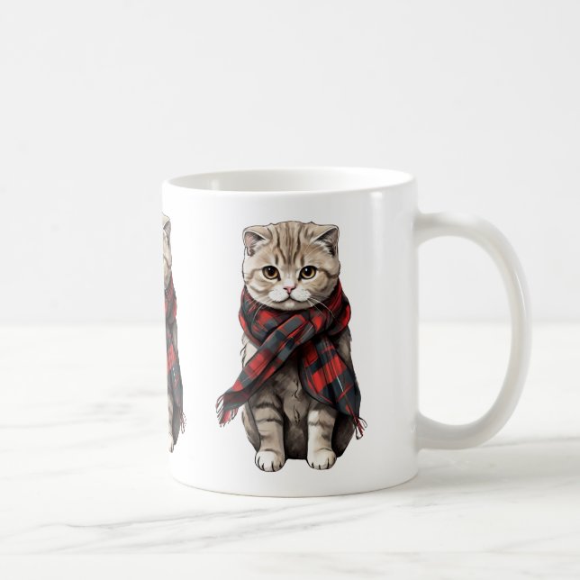 Caneca De Café Gato de dobra escocesa (Direita)