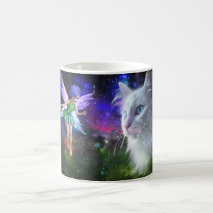 Caneca De Café Gato de Encontros de Fadas