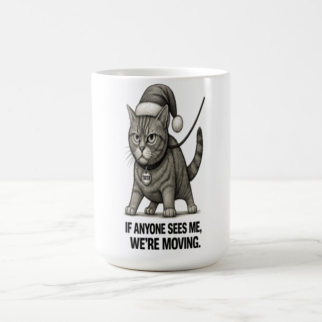 Caneca De Café Gato de Férias “Estamos nos mudando” (Centro)