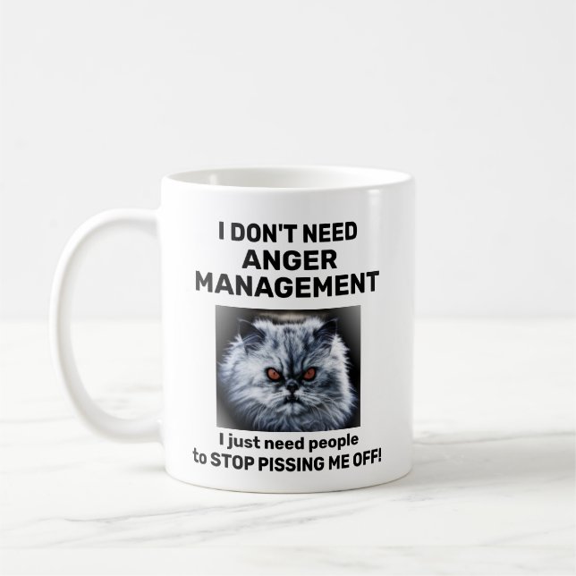 Caneca De Café Gato de Gata Irritada (Esquerda)