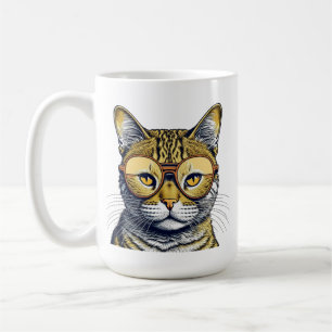 Caneca De Café Gato de Gatinho legal com Óculos Personalizados