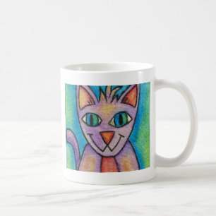 Caneca De Café Gato de Gatinho Púrpura Rosa
