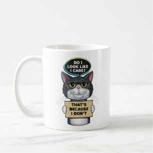 Caneca De Café Gato de Gato de Tuxedo Sarcástico e Bonito