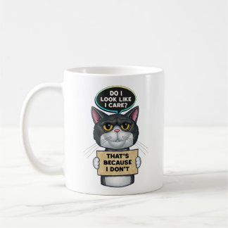 Caneca De Café Gato de Gato de Tuxedo Sarcástico e Bonito