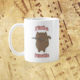 Caneca De Café Gato de Gato Fanático, Rosa, Castanho