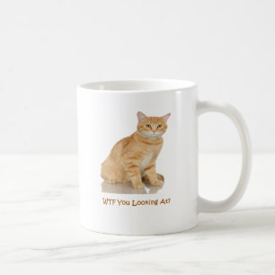 Caneca De Café Gato de gato malhado alaranjado