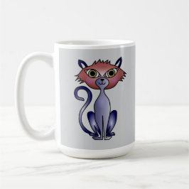 Caneca De Café Gato de Gato - Presente Azul de Gato