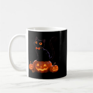 Caneca De Café Gato de Halloween Abóbora Gato Preto Performance