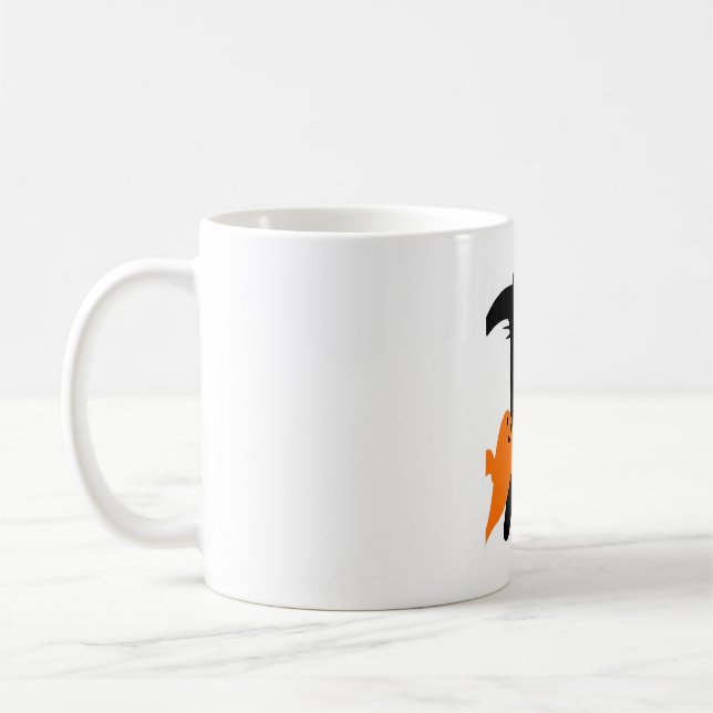 Caneca De Café Gato de Halloween assustado (Esquerda)