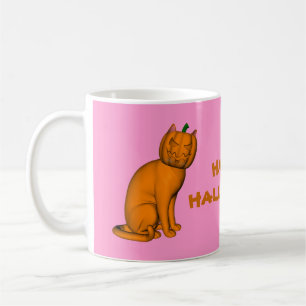 Caneca De Café Gato de Halloween estranho