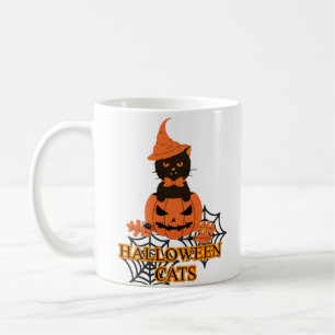 Caneca De Café Gato de Halloween (Feliz Halloween, presente para