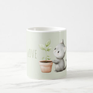 Caneca De Café Gato de Jardim com amor às Plantas
