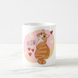 Caneca De Café Gato de laranja bonito