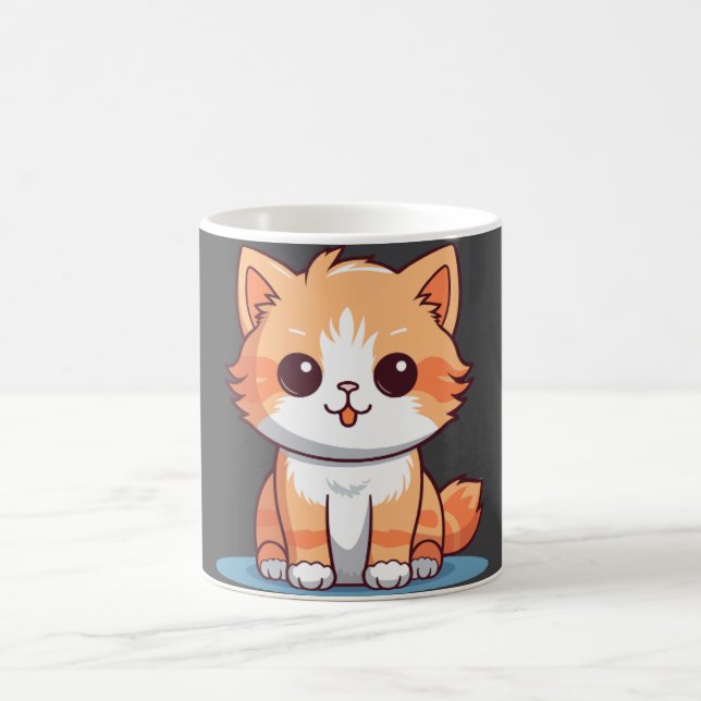 Caneca De Café Gato de Laranja Pequeno e Cinto (Centro)