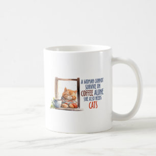 Caneca De Café Gato de Laranja Sonolento com Café - Gato Louco