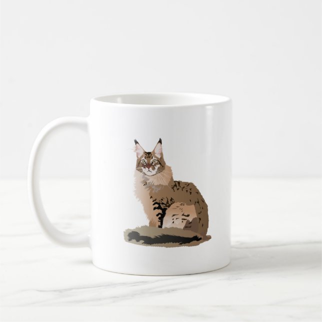 Caneca De Café Gato de Maine Coon (Esquerda)
