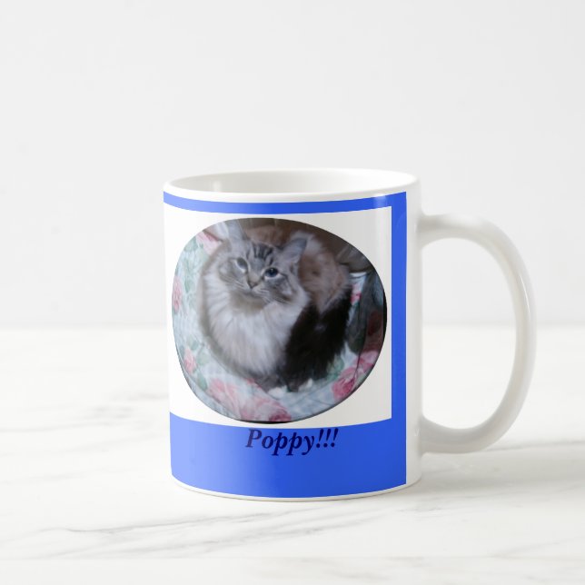 Caneca De Café Gato de Mitted Ragdoll do lince do selo, (Direita)