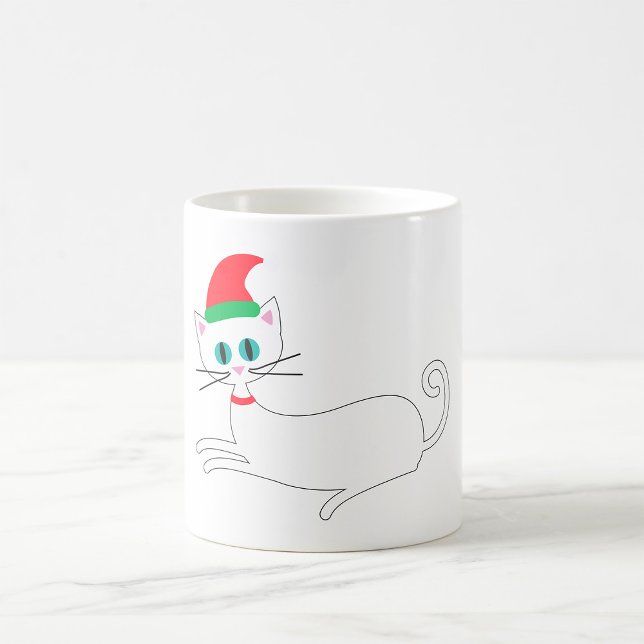 Caneca De Café Gato de Natal (Criador carregado)