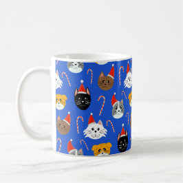 Caneca De Café Gato de Natal Bonito, Padrão