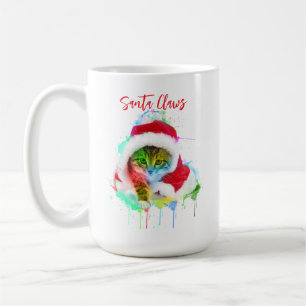 Caneca De Café Gato de Natal engraçado