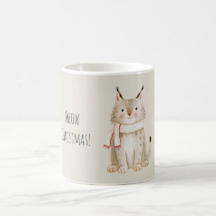 Caneca De Café Gato de Natal Meow