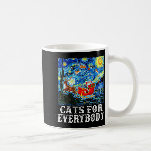 Caneca De Café Gato de Natal Para Todos Papai Noel Rena Estrelado