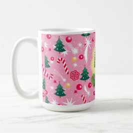 Caneca De Café Gato de Natal Rosa