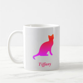 Caneca De Café Gato de ombre fofo personalizado