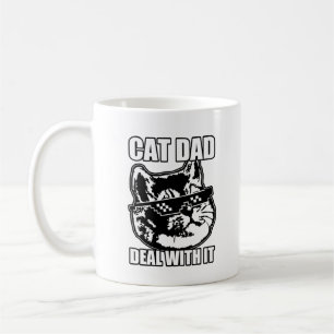 Caneca De Café Gato de Pai de Gato com Gato de Respiração Pesada