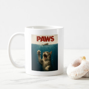 Caneca De Café Gato de Paródia de Patas Perseguindo um Rato Assus
