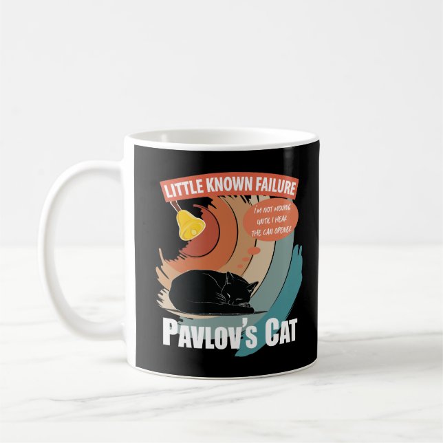 Caneca De Café Gato de Pavlov - Psicologia Engraçada (Esquerda)