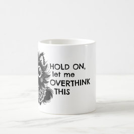 Caneca De Café Gato de pensamento excessivo