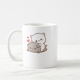 Caneca De Café Gato de Pêssego de Mochi Cugado