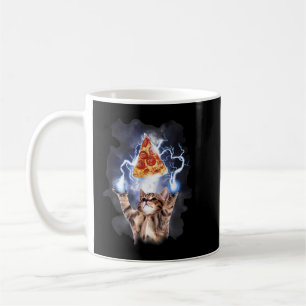 Caneca De Café Gato de pizza de relâmpago
