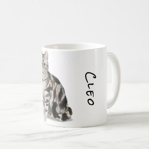 Caneca De Café Gato de Prata de Shorthair Americana