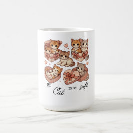 Caneca De Café Gato de presente bonitinho de camiseta