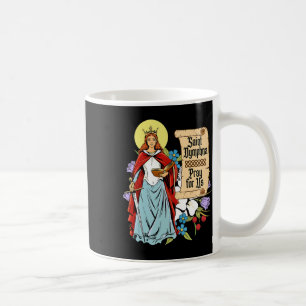 Caneca De Café Gato de Saúde Mental do Santo da Lily Patron PPurh