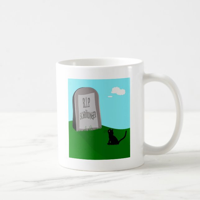 Caneca De Café Gato de Schrödinger 1 - Schrödinger 0 (Direita)