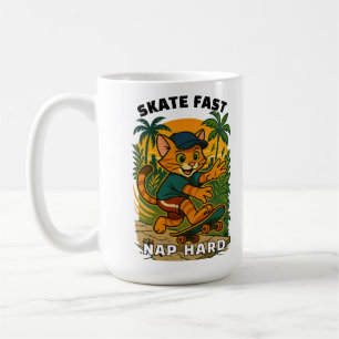 Caneca De Café Gato de skate