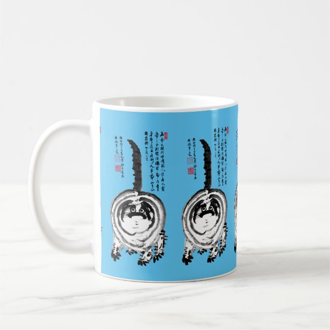 Caneca De Café Gato De Tabby Japonês Com Brisas Chonky (Esquerda)