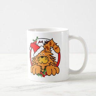 Caneca De Café Gato do doce de fruta no Natal